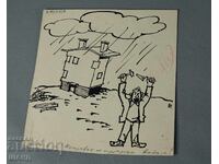 Vasil Penchev desen proiect de caricatură în zorii comunismului