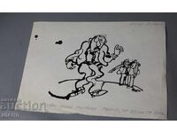 Vasil Penchev desen proiect de caricatură în zorii comunismului