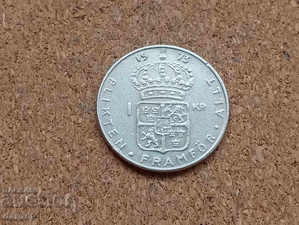 Suedia 1 coroană 1973