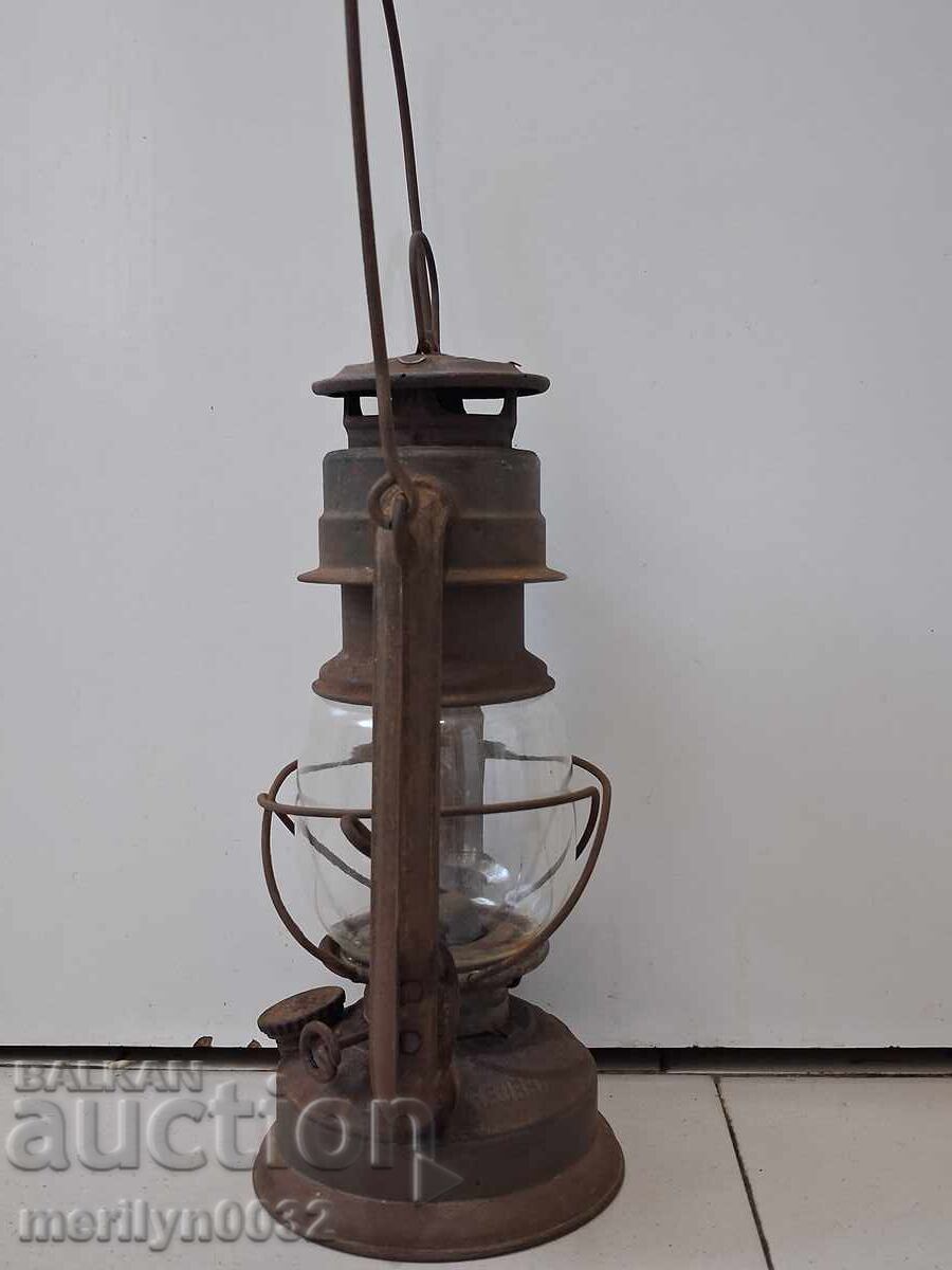 Δημοπρασία Παλιό γερμανικό φανάρι λάμπα προβολέας φωτιστικό