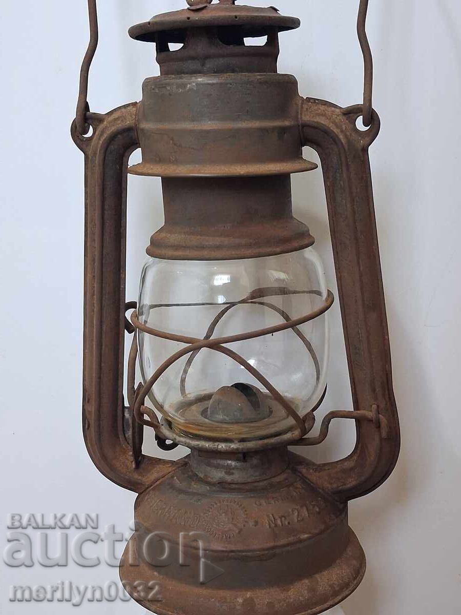 Παλιό γερμανικό φανάρι λάμπα προβολέας φωτιστικό - 6