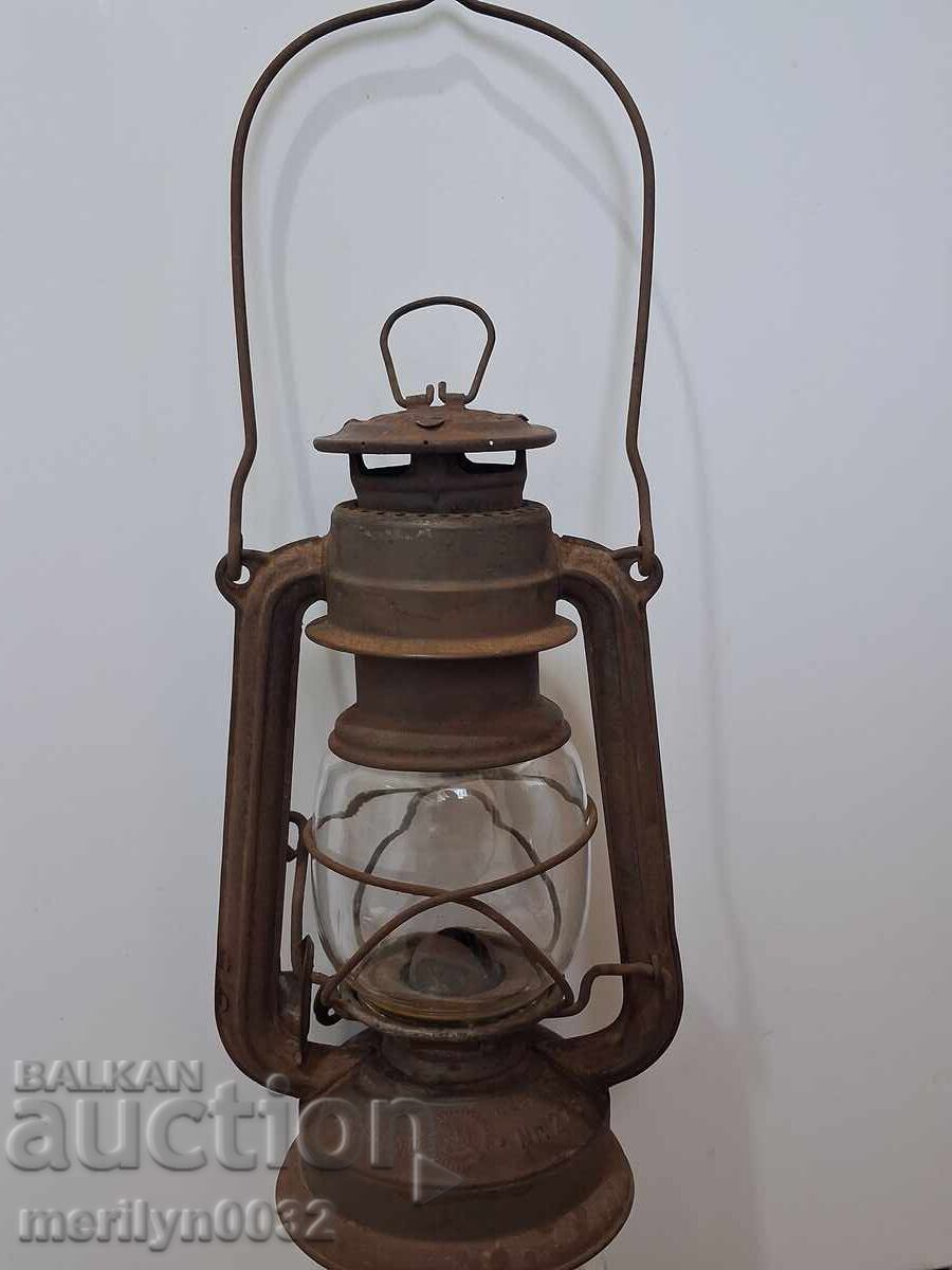 Παλιό γερμανικό φανάρι λάμπα προβολέας φωτιστικό - 7