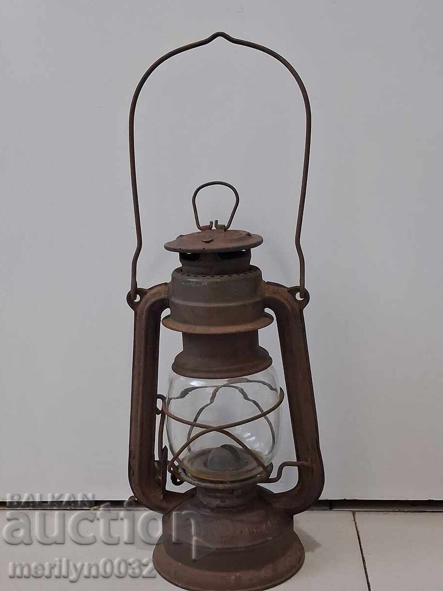 Παλιό γερμανικό φανάρι λάμπα προβολέας φωτιστικό