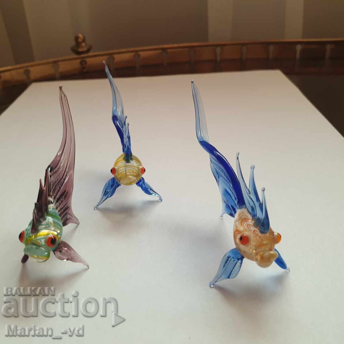 Glass fish - 3 pieces, handmade - 7