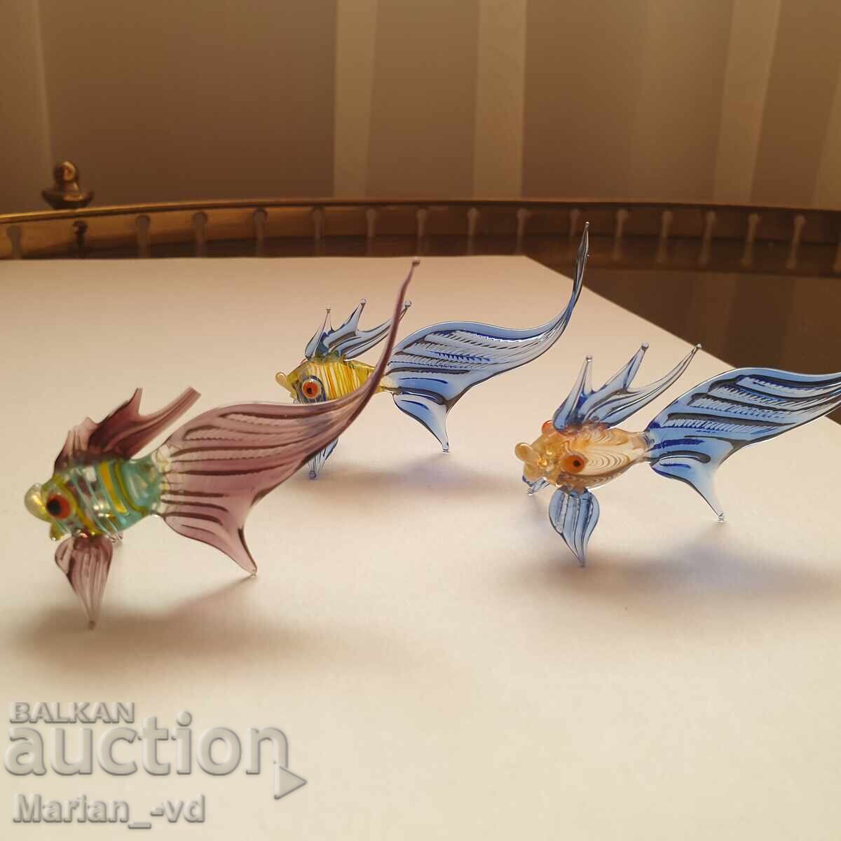 Glass fish - 3 pieces, handmade