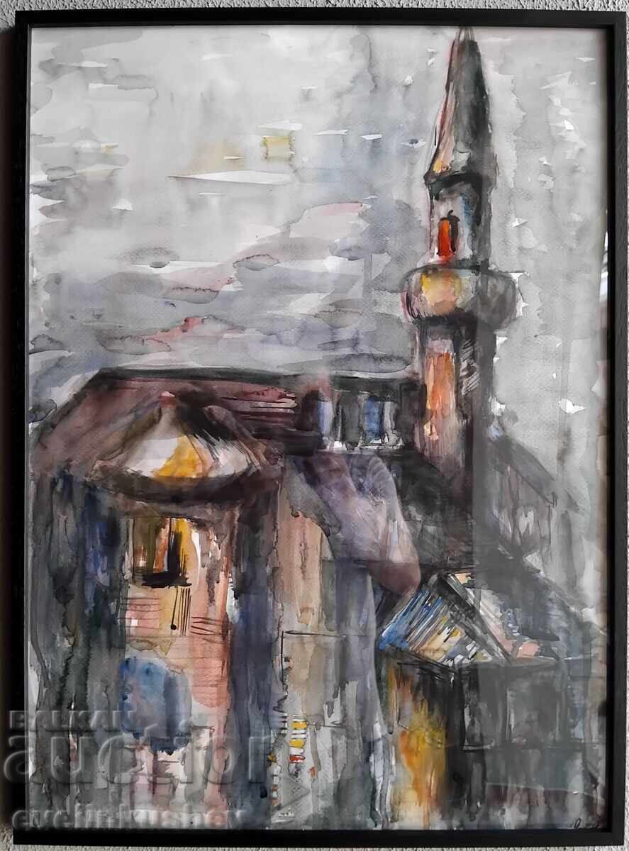 Майсторски акварел на Елина Стоянова 2009 г. с цена 100.00 лв. | € 51.13 Майсторски акварел на Елина Стоянова 2009 г. с цена 100.00 лв. | € 51.13