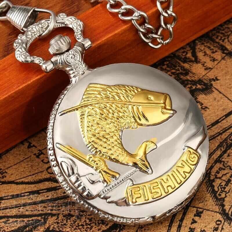 3. Beautiful Pocket Watch with Fish Fishing Fisherman Catch the Gold with price 20.00 BGN | € 10.23 3. Beautiful Pocket Watch with Fish Fishing Fisherman Catch the Gold with price 20.00 BGN | € 10.23