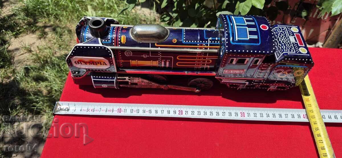 OLD LARGE TIN LOCOMOTIVE - OLYMPIA - JAPAN