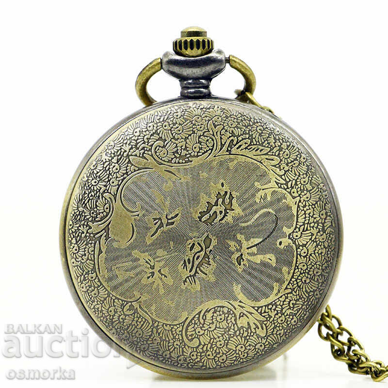 Nou ceas de buzunar piatră verde accesoriu de modă medalion elegant cu preț 20.00 BGN | € 10.23