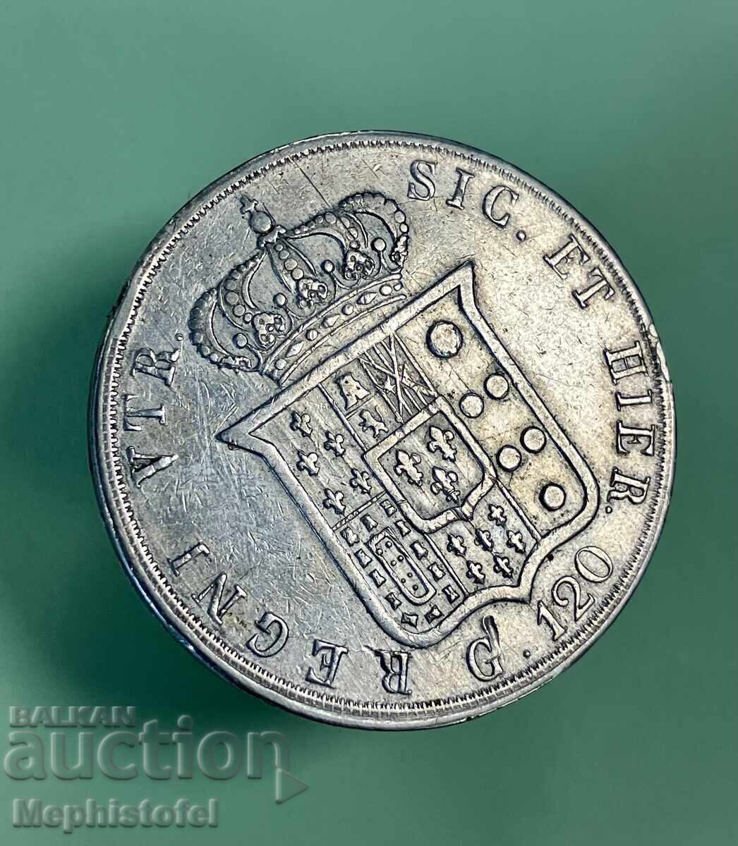 120 Grana 1856, Two Sicilies - Silver Coin
