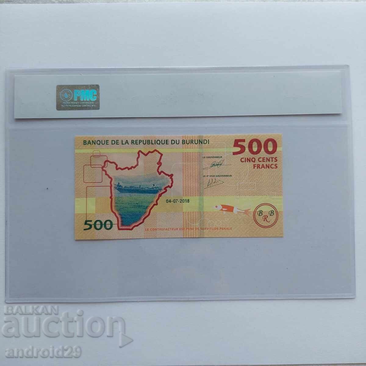 500 Франка Бурунди 2018г. UNC67 Банкнотa с цена € 21.47 | 41.99 лв.