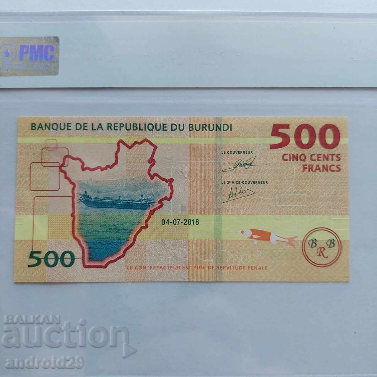 Доставка на 500 Франка Бурунди 2018г. UNC67 Банкнотa