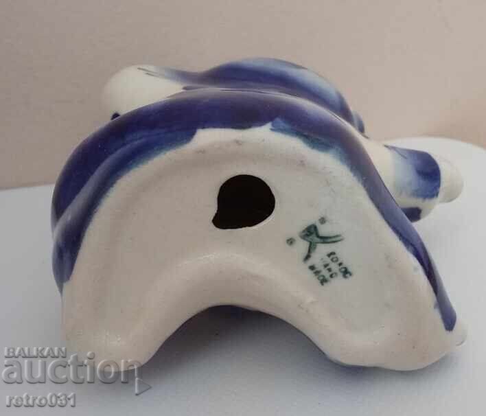 Παράδοση Πορσελάνινο ειδώλιο Γάτα κεραμικό. Γκζελ. Ρωσία