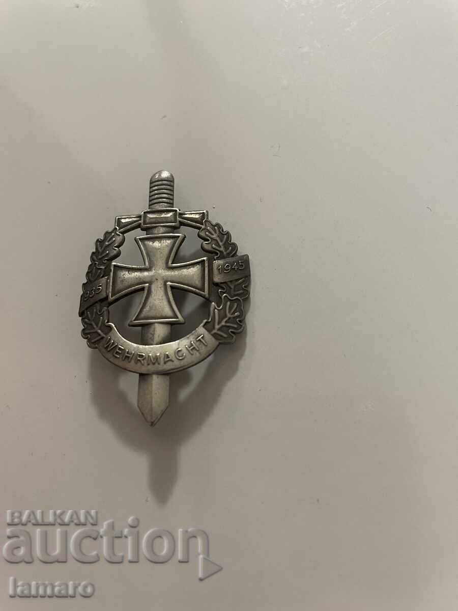 Копие на значка веермахт Германия 1935 - 1945 година с цена 15.00 лв. | € 7.67 Копие на значка веермахт Германия 1935 - 1945 година с цена 15.00 лв. | € 7.67