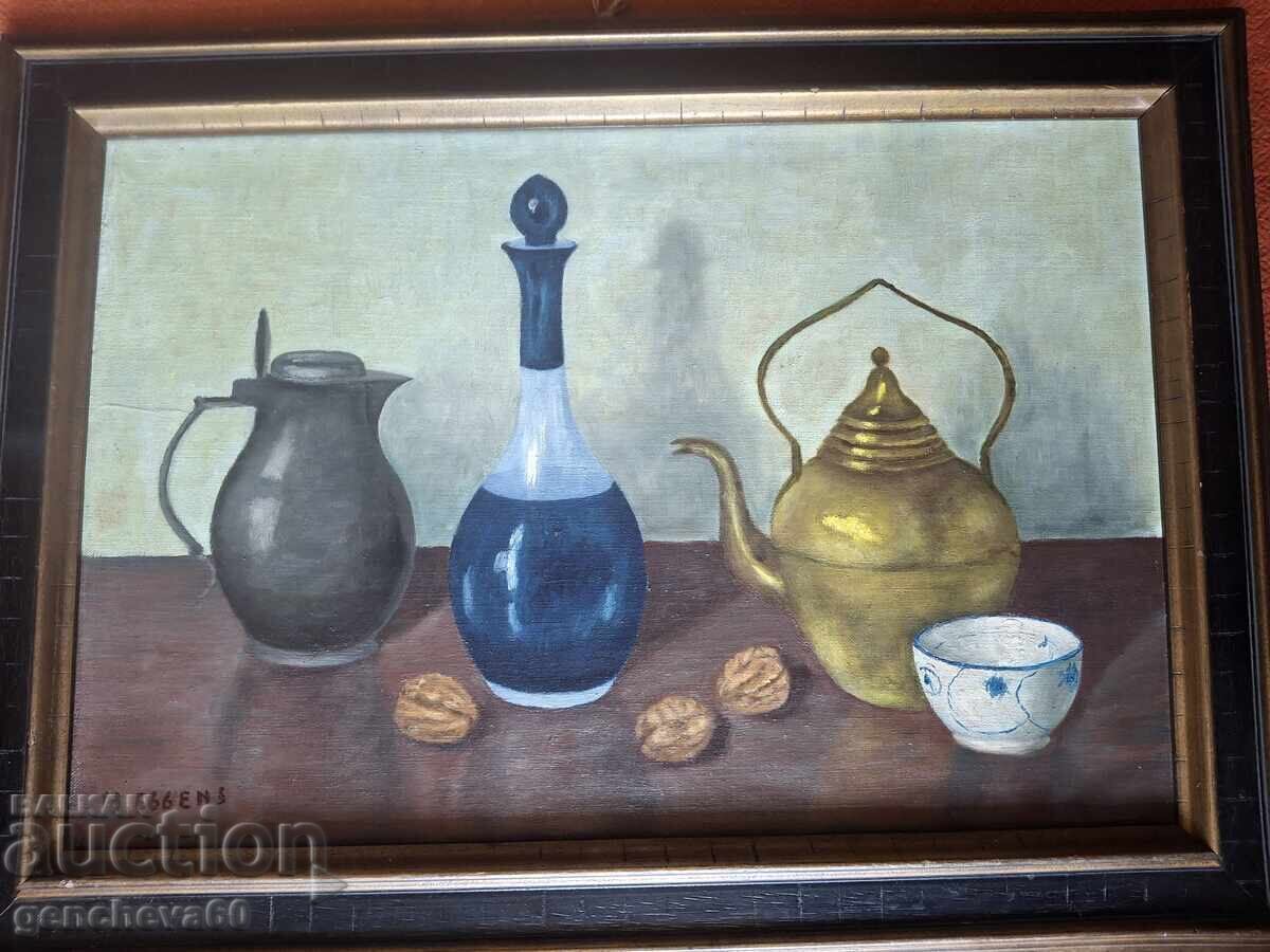 Tablou original, natură statică, ulei pe pânză - 5