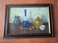 Original oil painting still life on canvas