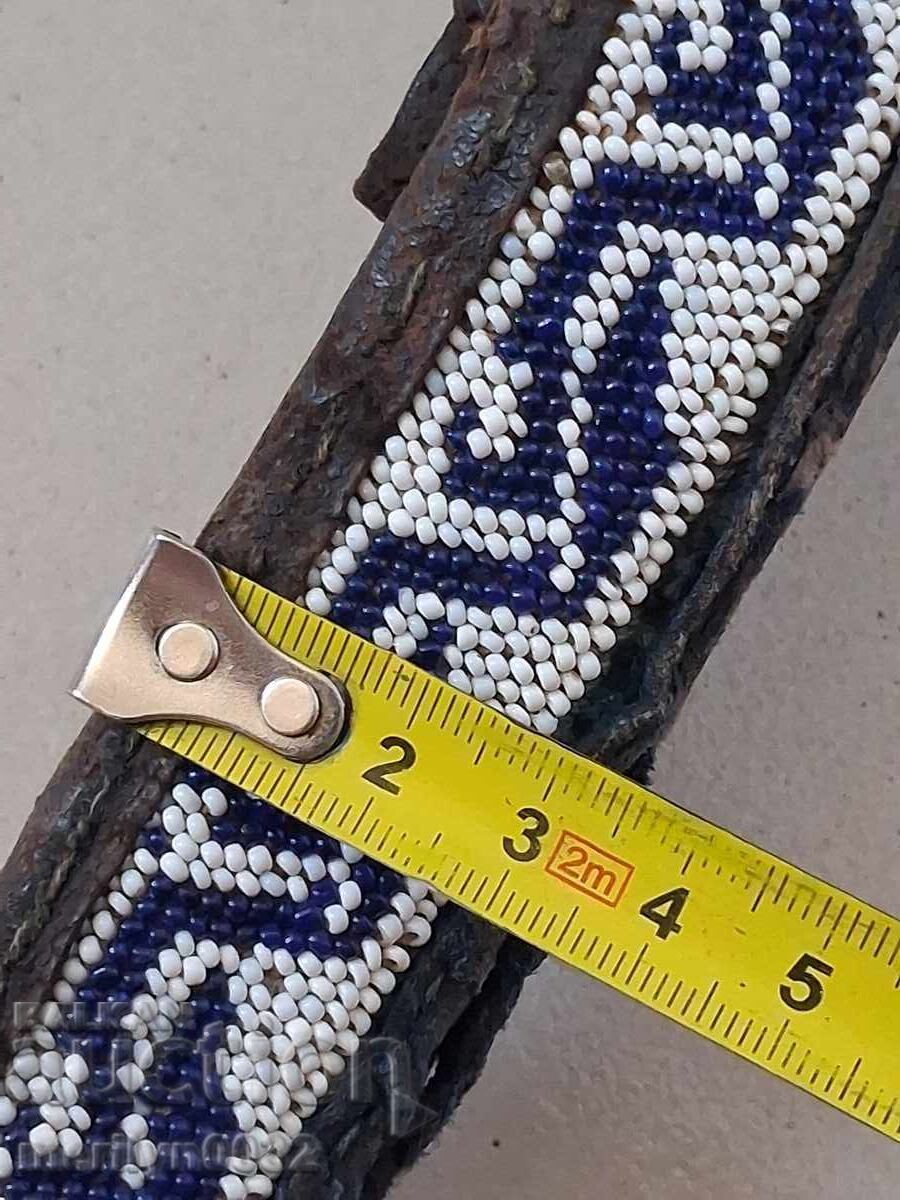 Auction  Beaded costume belt for pafty beaded belt blues