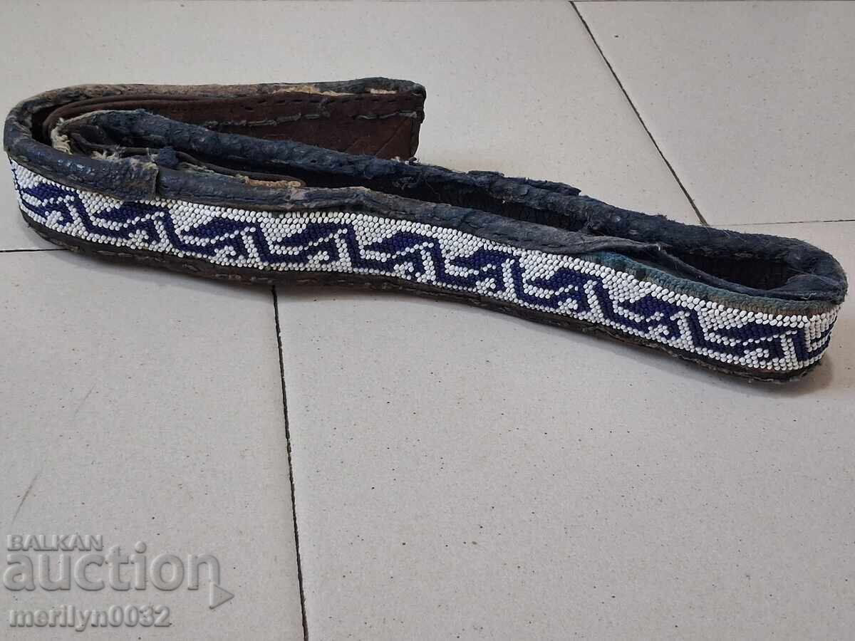 Beaded costume belt for pafty beaded belt blues