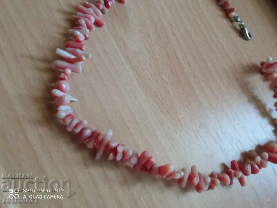 Vintage necklace made of natural red coral, 42 cm with price 44.00 BGN | € 22.50