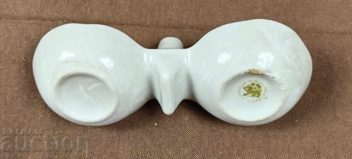 Auction  UNUSED PORCELAIN SOC SALT BOX DEGRADED PORCELAIN SALT