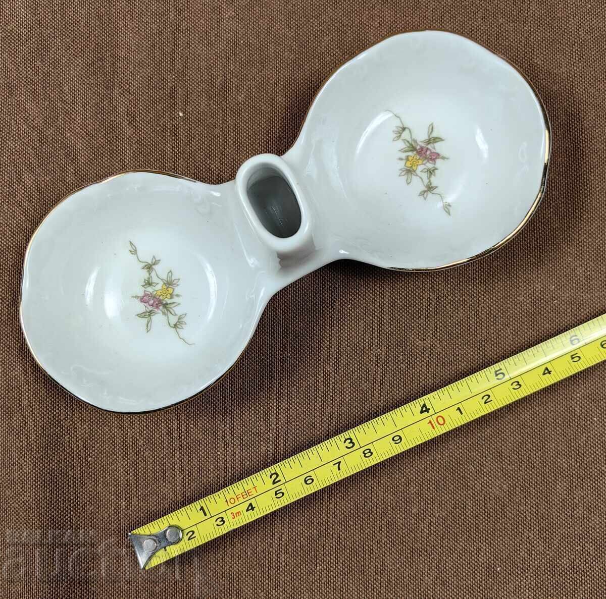 UNUSED PORCELAIN SOC SALT BOX DEGRADED PORCELAIN SALT with price 12.00 BGN | € 6.14