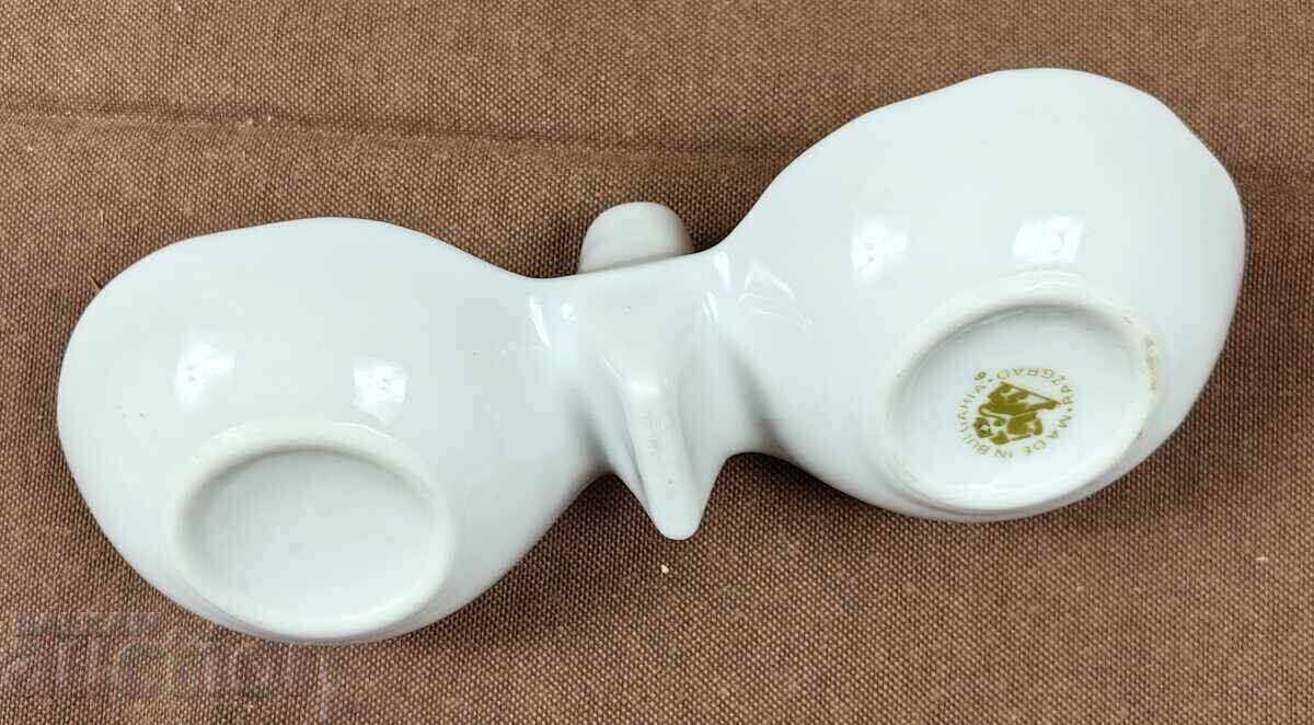 Auction  UNUSED PORCELAIN SOC SALT BOX DEGRADED PORCELAIN SALT