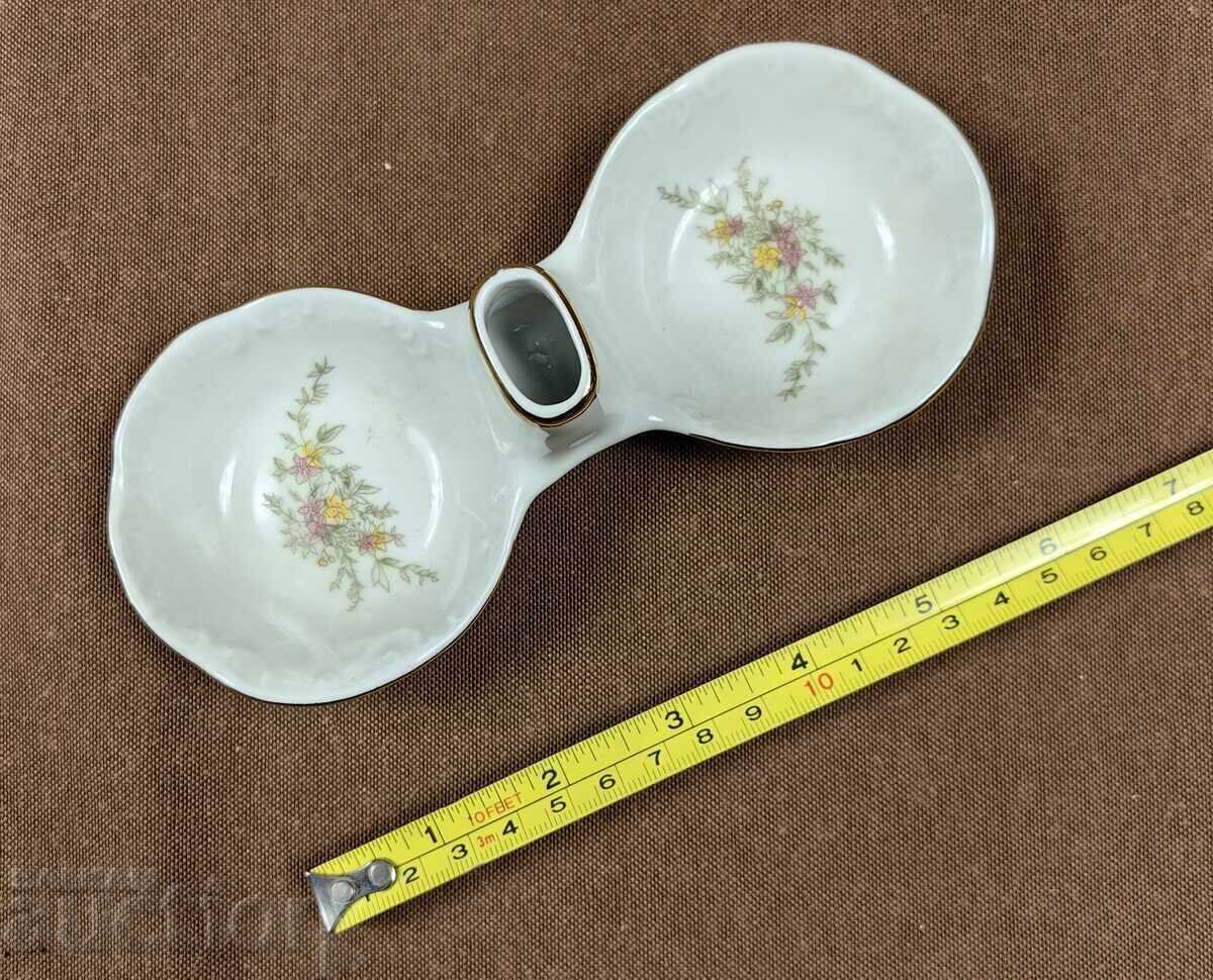 UNUSED PORCELAIN SOC SALT BOX DEGRADED PORCELAIN SALT with price 12.00 BGN | € 6.14