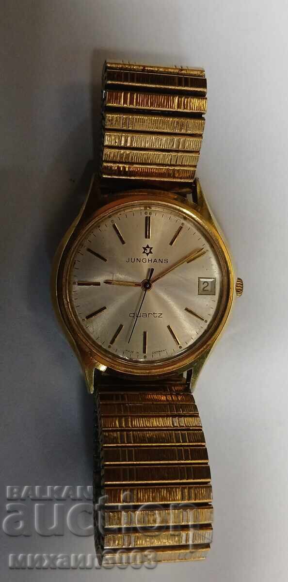 ΓΕΡΜΑΝΙΚΟ ΡΟΛΟΙ ΧΕΡΙΟΥ QUARTZ JUNGHANS ΜΕ ΕΠΙΧΡΥΣΩΜΑ με τιμή 150.00 BGN | € 76.69