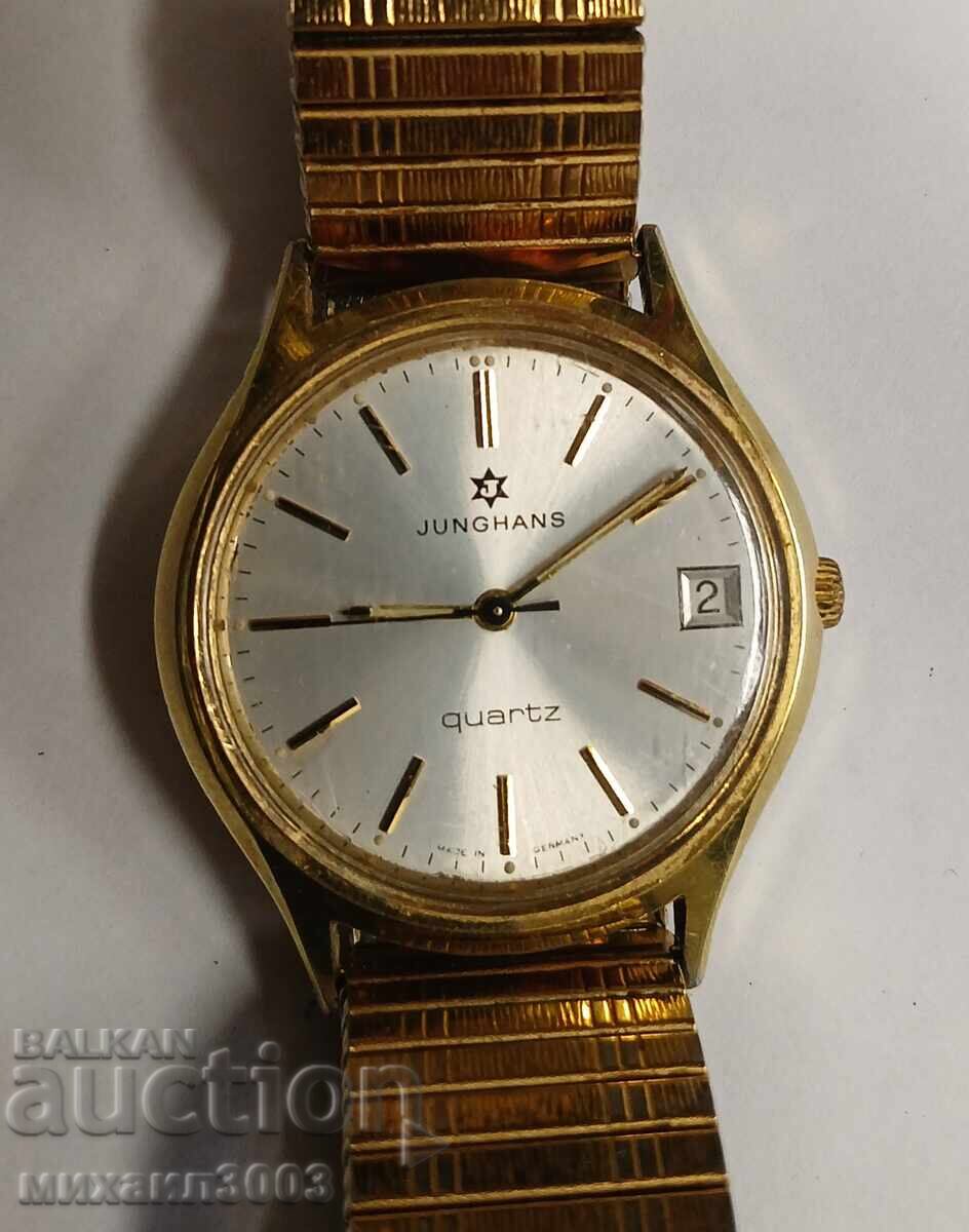 ΓΕΡΜΑΝΙΚΟ ΡΟΛΟΙ ΧΕΡΙΟΥ QUARTZ JUNGHANS ΜΕ ΕΠΙΧΡΥΣΩΜΑ