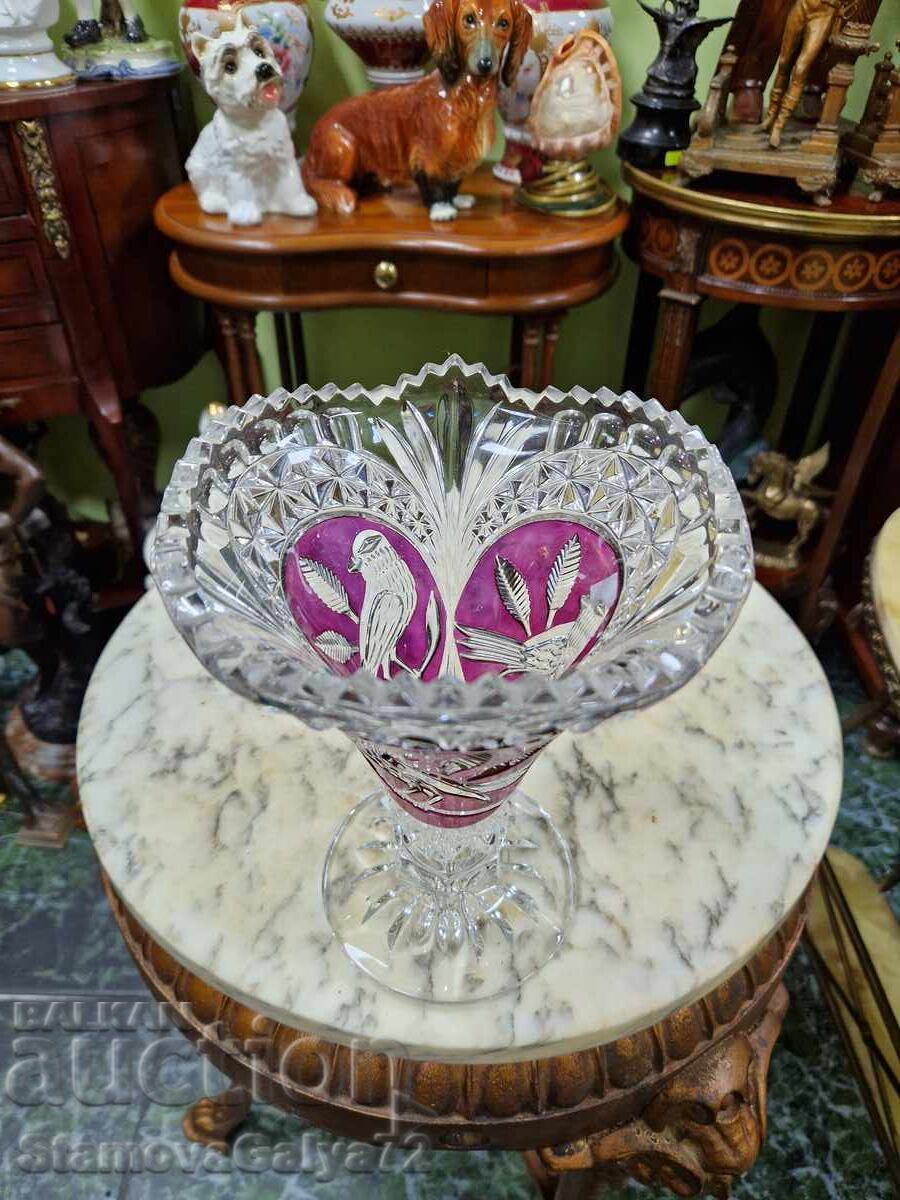 Livrarea O minunată vază antică germană de cristal