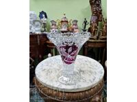 O minunată vază antică germană de cristal
