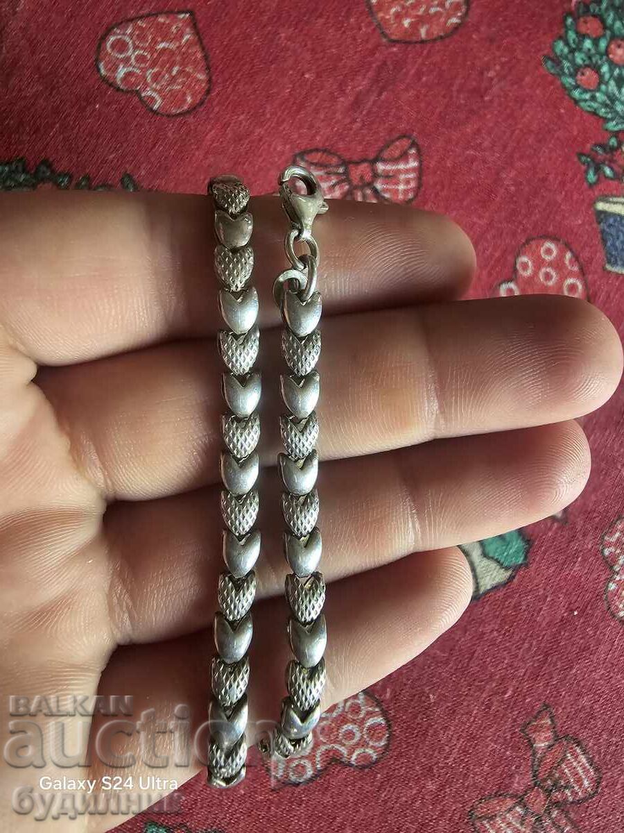 Ασημένιο Μασίφ Βραχιόλι. 22εκ. Ξεκινώ πάνω από 100 Δημοπρασίες. Razg με τιμή 28.99 BGN | € 14.82