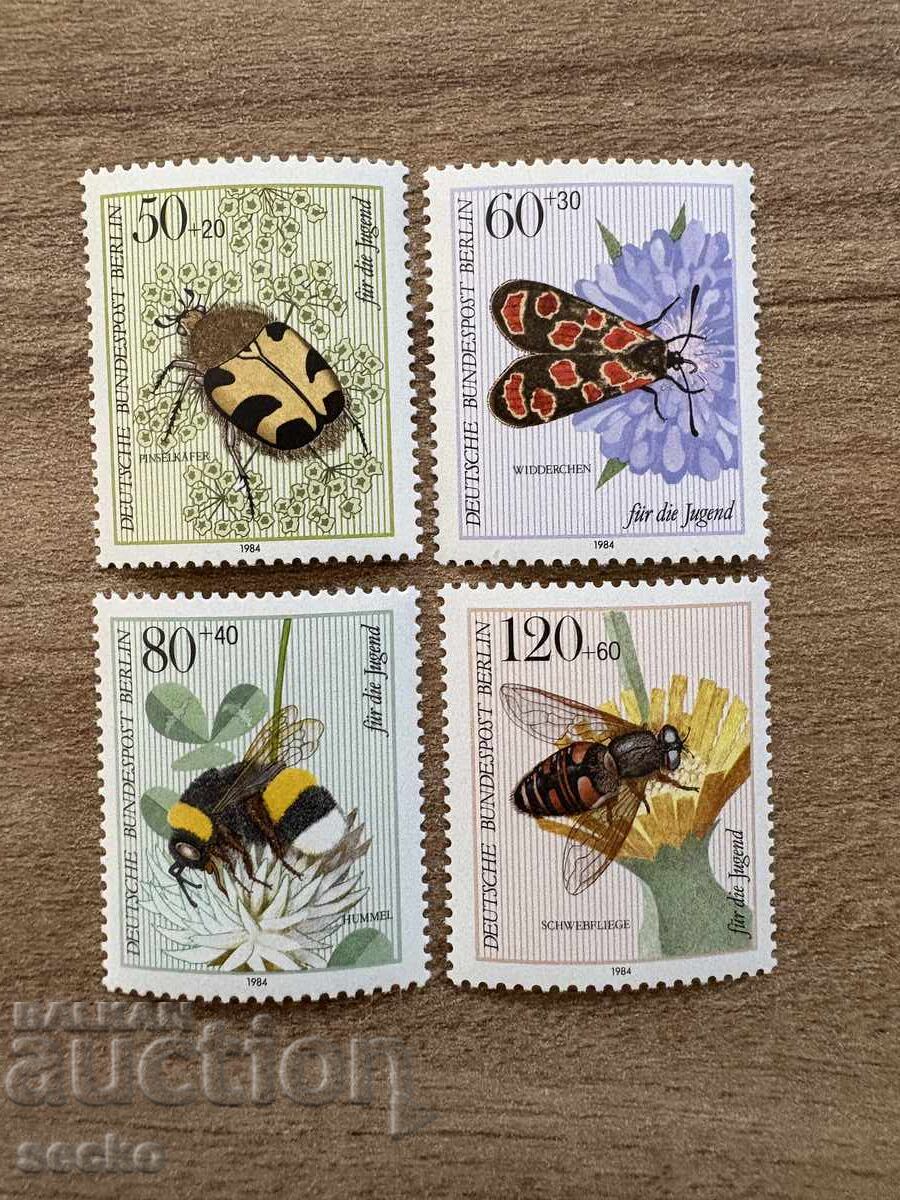 Berlin - Asistență pentru tineret - Insecte (1984) MNH Berlin - Asistență pentru tineret - Insecte (1984) MNH