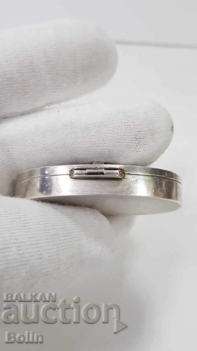 Collectible silver box, pillbox 1900-1930 Europe - 5