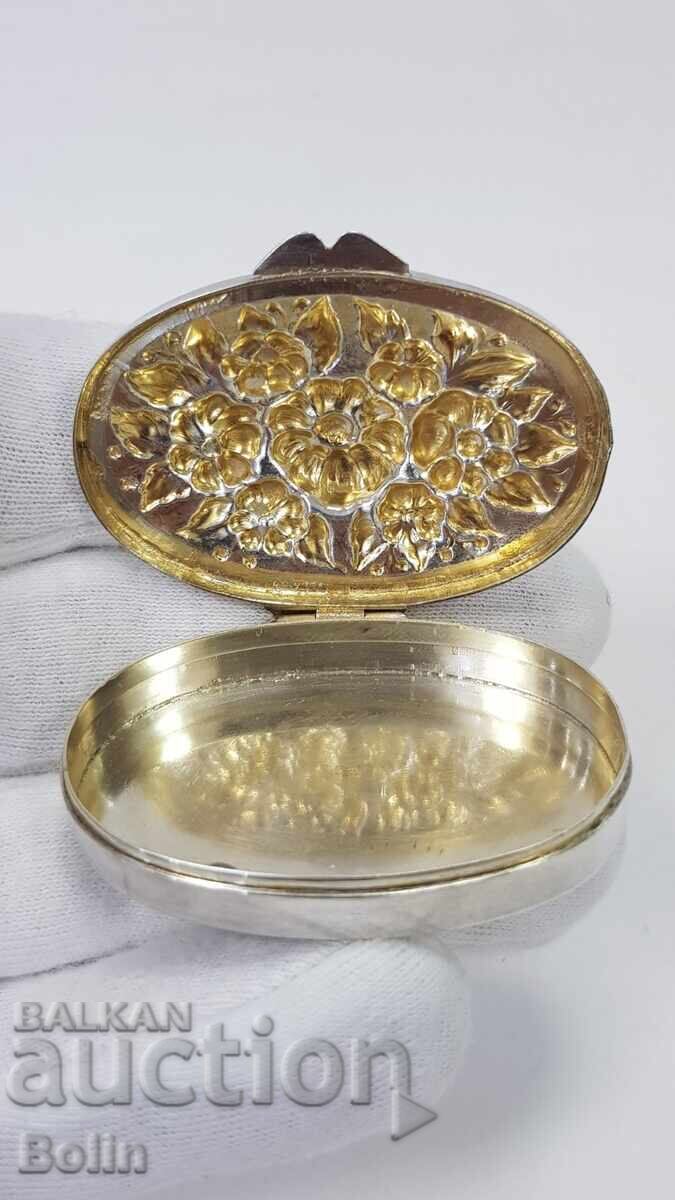 Collectible silver box, pillbox 1900-1930 Europe - 6