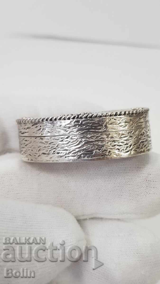 Beautiful silver box, pillbox with niello enamel - Europe with price 180.00 BGN | € 92.03
