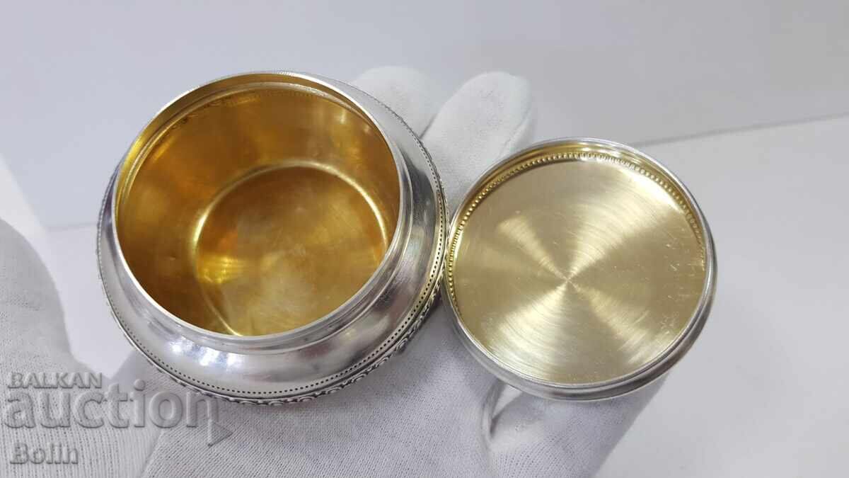 Rare Silver Jewelry Box, Pillbox 1880-1920 Europe - 5