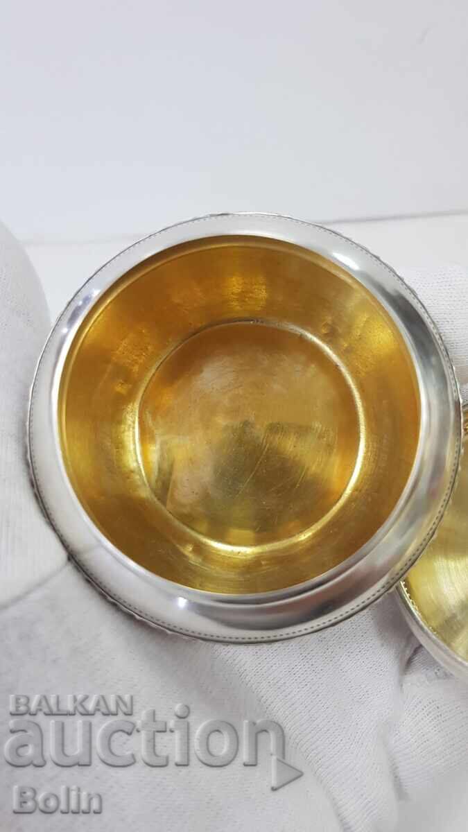 Rare Silver Jewelry Box, Pillbox 1880-1920 Europe - 6