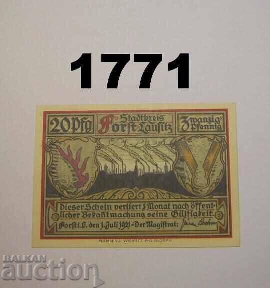 Forst i. L. 20 λεπτά 1921 Γερμανία Forst i. L. 20 λεπτά 1921 Γερμανία