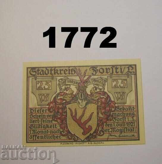 Forst in L. 25 pfennig 1921 Germany Forst in L. 25 pfennig 1921 Germany