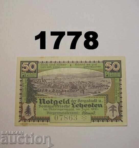 Lehesten 50 pfennig 1921 Германия Lehesten 50 pfennig 1921 Германия