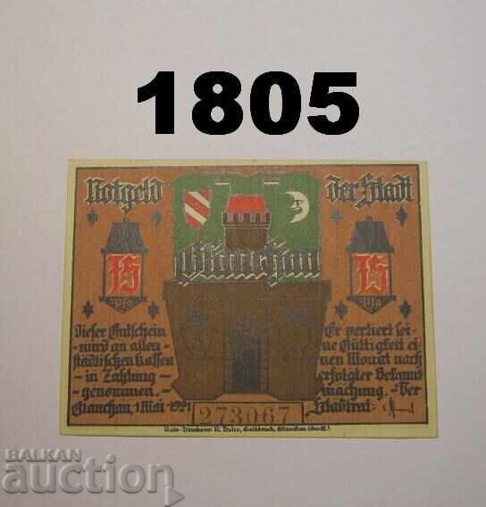 Glauchau 75 pfennig 1921 Germany with price 2.00 BGN | € 1.02