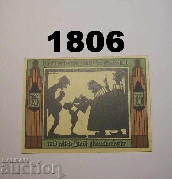 Glauchau 75 pfennig 1921 Германия