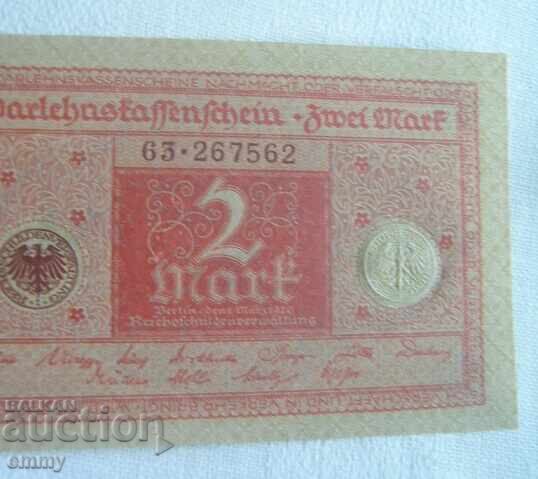 Банкнота Райхсмарка - 2 марки, Германия 1920 с цена 4.50 лв. | € 2.30 Банкнота Райхсмарка - 2 марки, Германия 1920 с цена 4.50 лв. | € 2.30