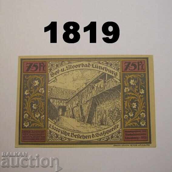 Lüneburg 75 pfennig 1921 Germany with price 2.00 BGN | € 1.02
