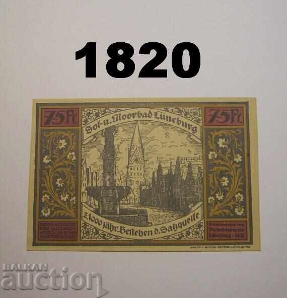 Lüneburg 75 pfennig 1921 Germany with price 2.00 BGN | € 1.02