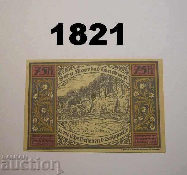 Lüneburg 75 pfennig 1921 Germany with price 2.00 BGN | € 1.02