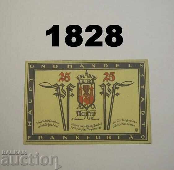 Frankfurt a. d. Oder 25 pfennig 1922 Германия с цена 2.00 лв. | € 1.02