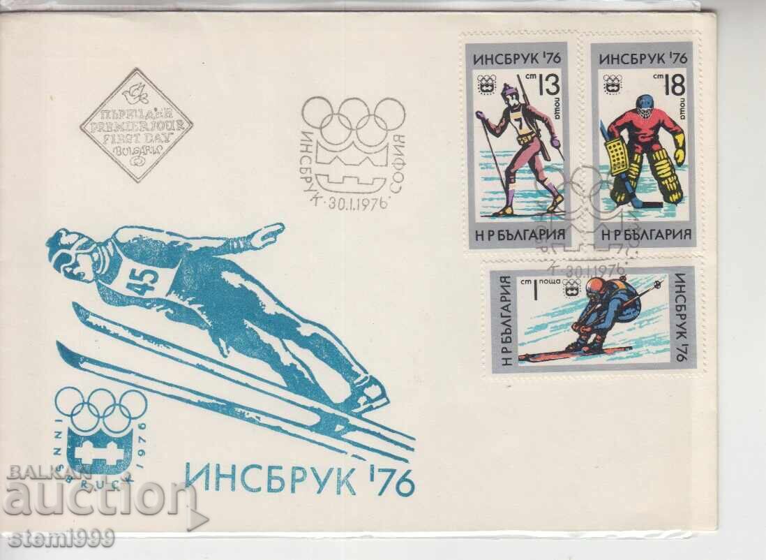 Plic poștal de primă zi Sporturi de iarnă SCHI