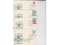 First Day Cover Winter Sports SKI LOT 5 envelopes
